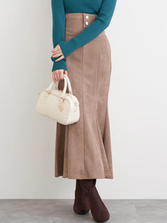 LUDIC PARK(ルディックパーク) |スエードポンチボタン付きマーメイドスカート