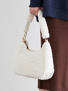 LUDIC PARK(ルディックパーク) |[2WAY]フェイクファー半月型ハンドバッグ