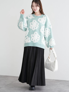 LUDIC PARK(ルディックパーク) |[2WAY]フェイクファー半月型ハンドバッグ