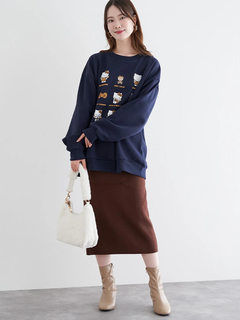 LUDIC PARK(ルディックパーク) |[2WAY]フェイクファー半月型ハンドバッグ