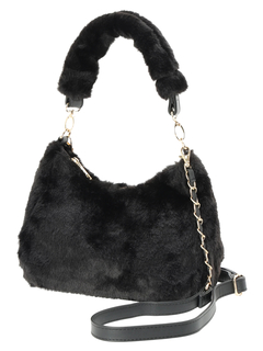 LUDIC PARK(ルディックパーク) |[2WAY]フェイクファー半月型ハンドバッグ