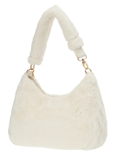 LUDIC PARK(ルディックパーク) |[2WAY]フェイクファー半月型ハンドバッグ