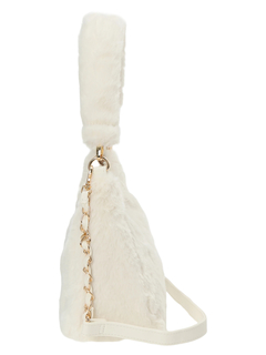 LUDIC PARK(ルディックパーク) |[2WAY]フェイクファー半月型ハンドバッグ