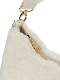 LUDIC PARK(ルディックパーク) |[2WAY]フェイクファー半月型ハンドバッグ