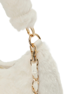 LUDIC PARK(ルディックパーク) |[2WAY]フェイクファー半月型ハンドバッグ