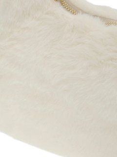 LUDIC PARK(ルディックパーク) |[2WAY]フェイクファー半月型ハンドバッグ