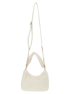 LUDIC PARK(ルディックパーク) |[2WAY]フェイクファー半月型ハンドバッグ