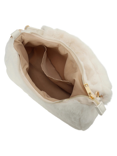 LUDIC PARK(ルディックパーク) |[2WAY]フェイクファー半月型ハンドバッグ