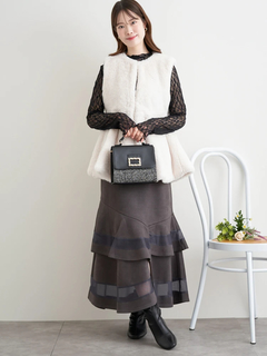 LUDIC PARK(ルディックパーク) |[2WAY]ツイード×フェイクレザーバッグ