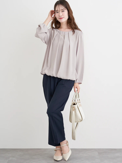 LUDIC PARK(ルディックパーク) |[2WAY]ビジュー付きツイード×フェイクレザーバッグ