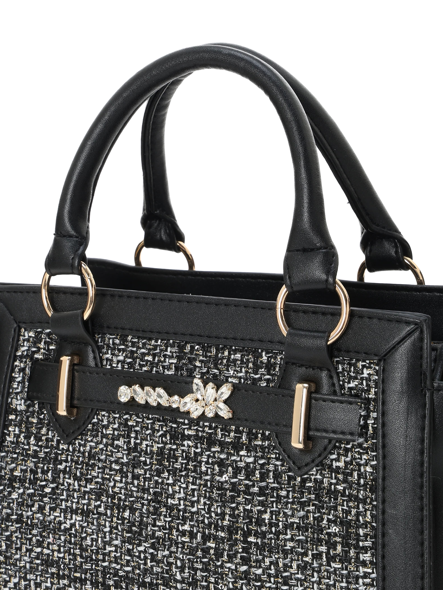 専用ハンドバッグ 黒とベージュツイード STYLEBLOCK（スタイルブロック） ショルダーバッグ バッグ ツイード