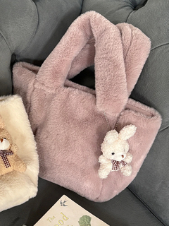 LUDIC PARK(ルディックパーク) |【マスコットチャーム付き】フェイクファートートバッグ