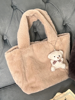 LUDIC PARK(ルディックパーク) |【マスコットチャーム付き】フェイクファートートバッグ