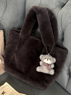 LUDIC PARK(ルディックパーク) |【マスコットチャーム付き】フェイクファートートバッグ