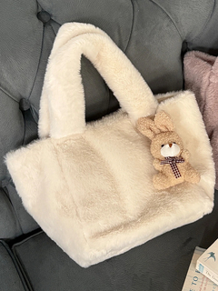 LUDIC PARK(ルディックパーク) |【マスコットチャーム付き】フェイクファートートバッグ