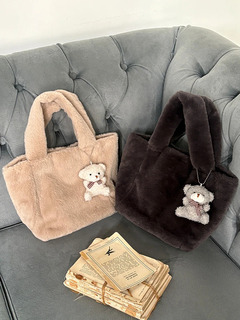 LUDIC PARK(ルディックパーク) |【マスコットチャーム付き】フェイクファートートバッグ