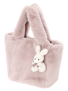 LUDIC PARK(ルディックパーク) |【マスコットチャーム付き】フェイクファートートバッグ