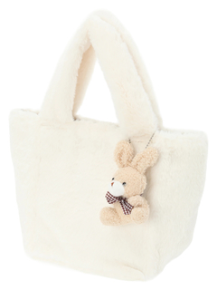 LUDIC PARK(ルディックパーク) |【マスコットチャーム付き】フェイクファートートバッグ