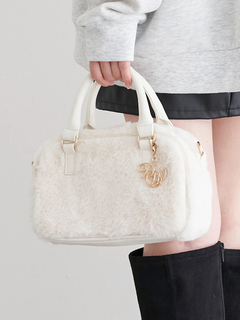 LUDIC PARK(ルディックパーク) |[2WAY]ファーチャーム付きボストンバッグ