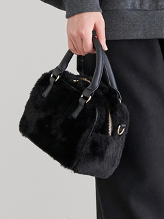 LUDIC PARK(ルディックパーク) |[2WAY]ファーチャーム付きボストンバッグ