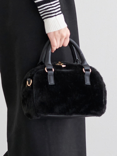 LUDIC PARK(ルディックパーク) |[2WAY]ファーチャーム付きボストンバッグ