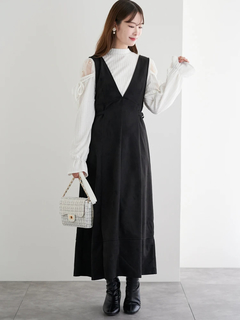 LUDIC PARK(ルディックパーク) |バックリボンスエードポンチジャンパースカート