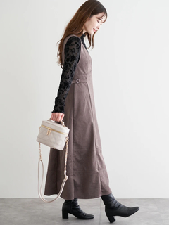 LUDIC PARK(ルディックパーク) |バックリボンスエードポンチジャンパースカート