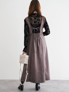 LUDIC PARK(ルディックパーク) |バックリボンスエードポンチジャンパースカート