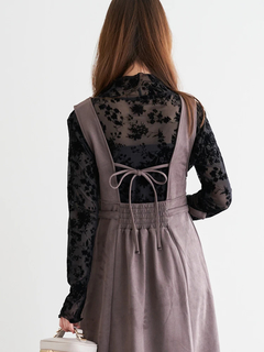 LUDIC PARK(ルディックパーク) |バックリボンスエードポンチジャンパースカート