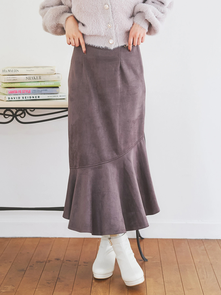 LUDIC PARK(ルディックパーク) |スエードポンチビット付きマーメイドスカート