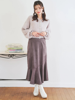 LUDIC PARK(ルディックパーク) |スエードポンチビット付きマーメイドスカート