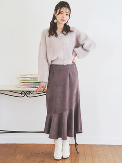 LUDIC PARK(ルディックパーク) |スエードポンチビット付きマーメイドスカート