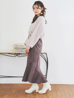 LUDIC PARK(ルディックパーク) |スエードポンチビット付きマーメイドスカート