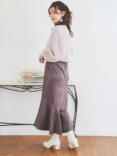 LUDIC PARK(ルディックパーク) |スエードポンチビット付きマーメイドスカート