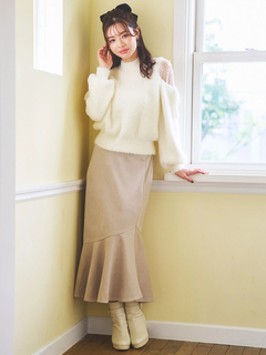 LUDIC PARK(ルディックパーク) |スエードポンチビット付きマーメイドスカート