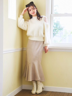 LUDIC PARK(ルディックパーク) |スエードポンチビット付きマーメイドスカート