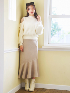 LUDIC PARK(ルディックパーク) |スエードポンチビット付きマーメイドスカート