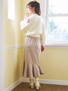 LUDIC PARK(ルディックパーク) |スエードポンチビット付きマーメイドスカート