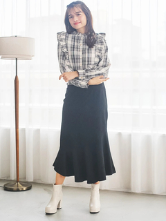 LUDIC PARK(ルディックパーク) |スエードポンチビット付きマーメイドスカート