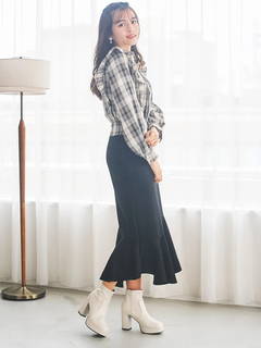 LUDIC PARK(ルディックパーク) |スエードポンチビット付きマーメイドスカート