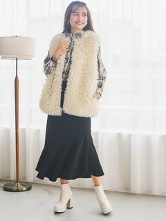 LUDIC PARK(ルディックパーク) |スエードポンチビット付きマーメイドスカート