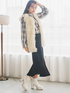 LUDIC PARK(ルディックパーク) |スエードポンチビット付きマーメイドスカート