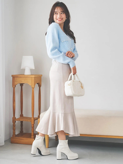 LUDIC PARK(ルディックパーク) |スエードポンチビット付きマーメイドスカート