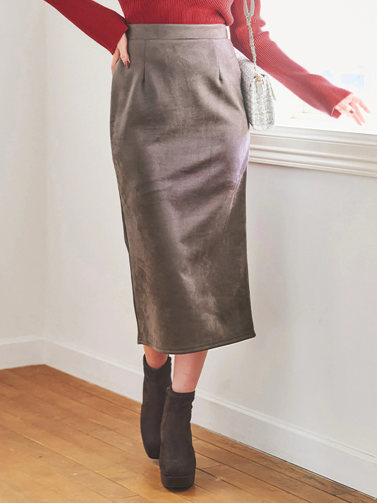 LUDIC PARK(ルディックパーク) |スエードポンチナロースカート