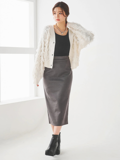 LUDIC PARK(ルディックパーク) |スエードポンチナロースカート