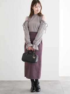 LUDIC PARK(ルディックパーク) |スエードポンチナロースカート