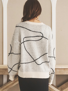 LUDIC PARK(ルディックパーク) |ラインジャガードシャギーラメニットトップス