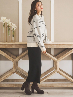 LUDIC PARK(ルディックパーク) |ラインジャガードシャギーラメニットトップス