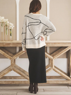 LUDIC PARK(ルディックパーク) |ラインジャガードシャギーラメニットトップス