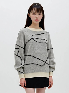 LUDIC PARK(ルディックパーク) |ラインジャガードシャギーラメニットトップス